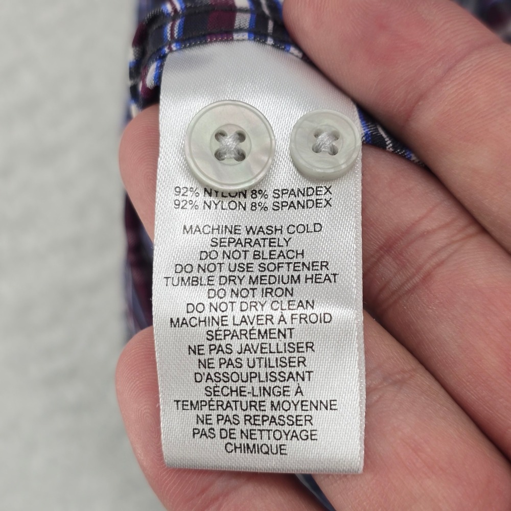 UNTUCKit Men's‎ XXX Large Plaid Button Down Shirt Long Sleeve Nylon Spandex - Picture 7 of 11